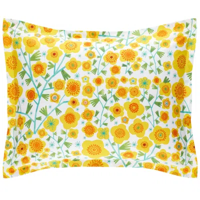 Annie Selke Silly Sunflowers Yellow Sham - Standard