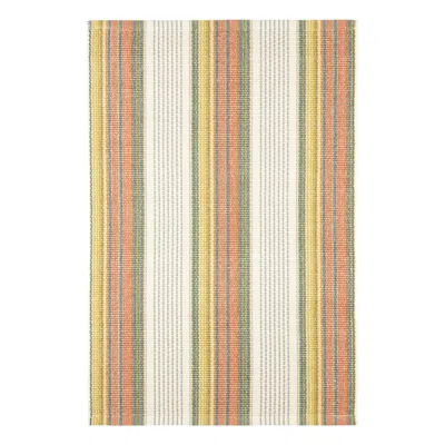 Annie Selke Sloane Stripe Sprout Handwoven Cotton Rug - Runner-2.5x8 In Brown