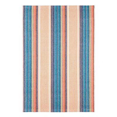 Annie Selke Sloane Stripe Sunset Handwoven Cotton Rug - Runner-2.5x8 In Multi