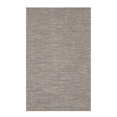Annie Selke Solid Grey Handwoven Indoor/outdoor Rug - Runner-2.5x8 In Brown
