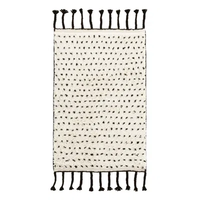 Annie Selke Speck Black Hand Knotted Wool Rug - 5x8