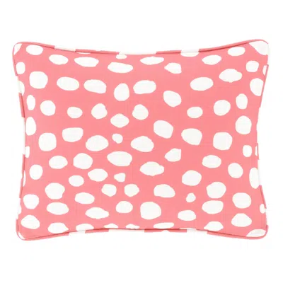 Annie Selke Spot On Coral Indoor/outdoor Decorative Pillow Cover - 16" Lumbar In Orange
