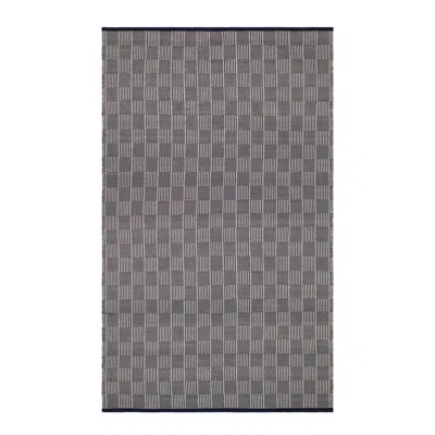 Annie Selke Squares Navy Handwoven Indoor/outdoor Rug - 4x6 In Blue