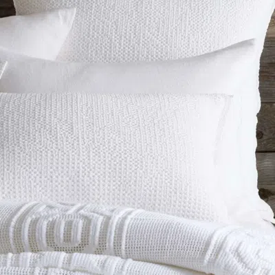Annie Selke Stone Washed Linen White Sham - Standard