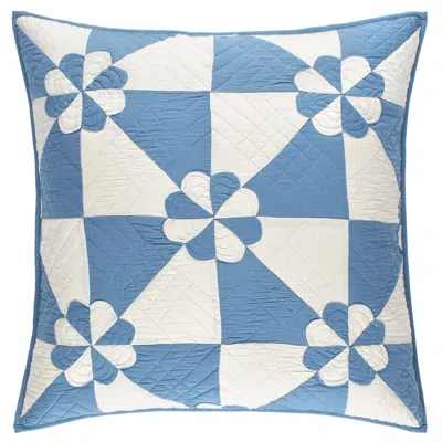 Annie Selke Sunny Side Blue Quilted Sham