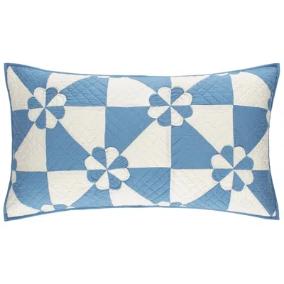 Annie Selke Sunny Side Blue Quilted Sham - King