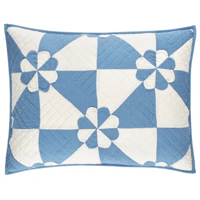 Annie Selke Sunny Side Blue Quilted Sham - Standard