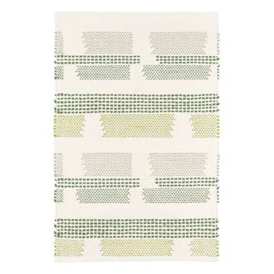 Annie Selke Tread Lightly Green Handwoven Cotton Rug - Runner-2.5x8 In Multi