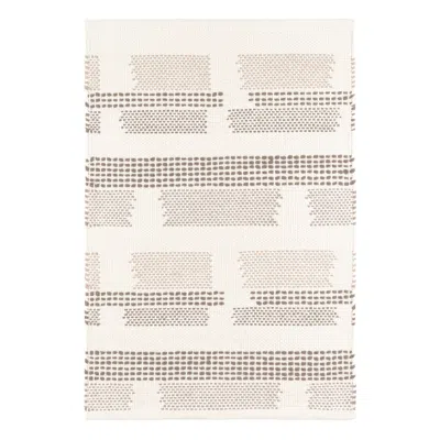 Annie Selke Tread Lightly Grey Handwoven Cotton Rug - 10x14 In Gray