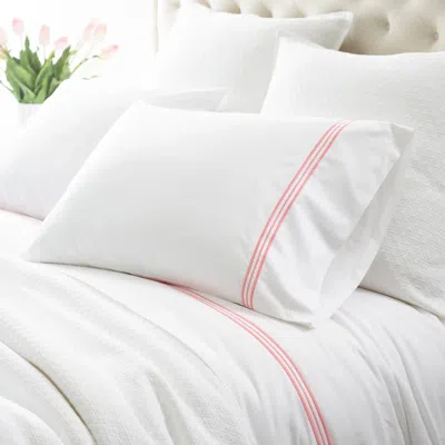 Annie Selke Trio Coral Pillowcases (pair) - Standard In Orange