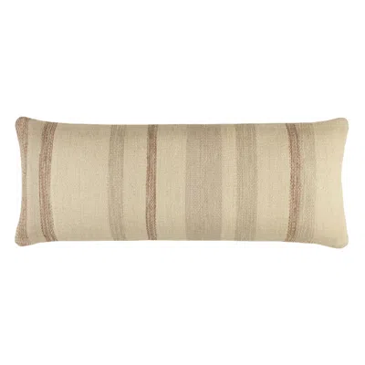 Annie Selke Turner Stripe Parchment Decorative Pillow Cover - 16" X 40" In Sand