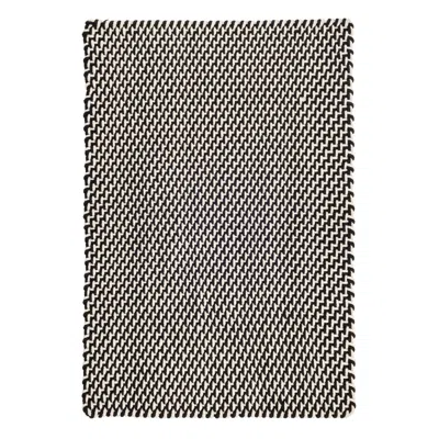 Annie Selke Two-tone Rope Black/ivory Handwoven Indoor/outdoor Rug - 2x3 In Multi