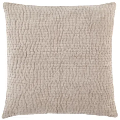 Annie Selke Viola Velvet Grey Quilted Sham In Gray