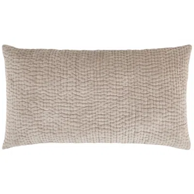 Annie Selke Viola Velvet Grey Quilted Sham - King In Gray