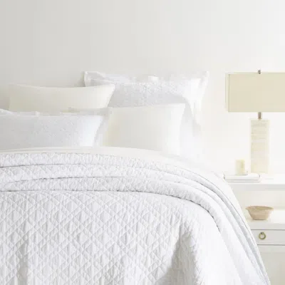 Annie Selke Washed Linen White Quilt - Twin/twin Xlarge