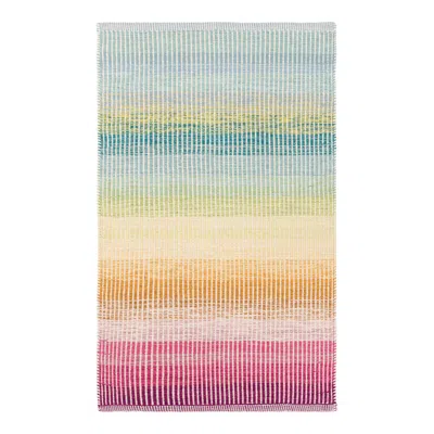 Annie Selke Watercolor Horizon Handwoven Cotton Rug - 2x3
