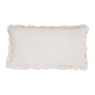 Annie Selke Wruffle Grey Matelasse Decorative Pillow Cover - 22" Lumbar In Gray