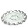 Annieglass Ruffle Round Chip & Dip Server In Platinum