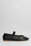 Anniel Leather Ballerina And Elastic Band In Black