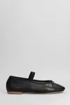 Anniel Leather Ballerina And Elastic Band In Black