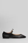 Anniel Leather Ballerina Shoes In Black