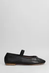 Anniel Leather Ballerina And Elastic Band In Black