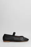 Anniel Leather Ballerina And Elastic Band In Black