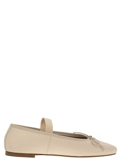ANNIEL LEATHER BALLERINA AND ELASTIC BAND