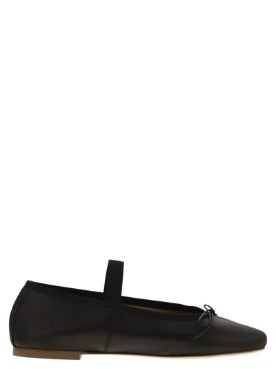 ANNIEL LEATHER BALLERINA AND ELASTIC BAND