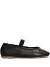 Anniel Leather Ballerina And Elastic Band In Black