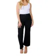Anniewear August High Rise Wide Leg Crop Jeans In Black In Black
