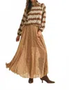 Anniewear Brushed Floral Mock Neck Knit Top In Multi In Brown