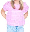 Anniewear Candy Crush Short Sleeve Top In Bubblegum