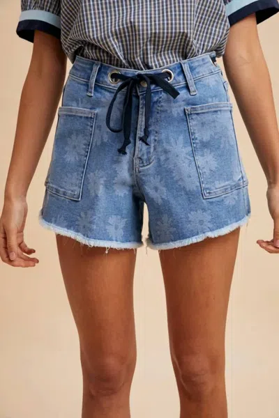 Anniewear Celia Denim Shorts In Blue