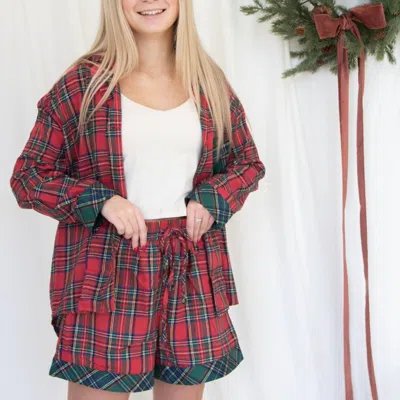 Anniewear Christmas Spirit Pajama Set In Red In Multi