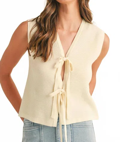 Anniewear Driftwood Knit Vest In Beige In Neutral