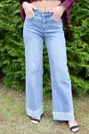 Anniewear Elevated Essentials Cuffed Jeans In Blue