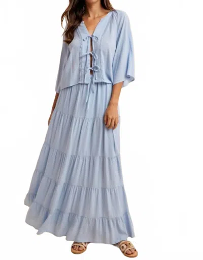Anniewear Florence Skirt Set In Sky Blue In Multi