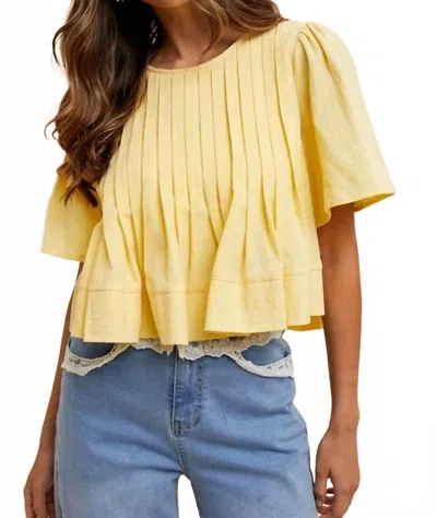Anniewear Flutter Sleeve Top In Sunny In Transparent