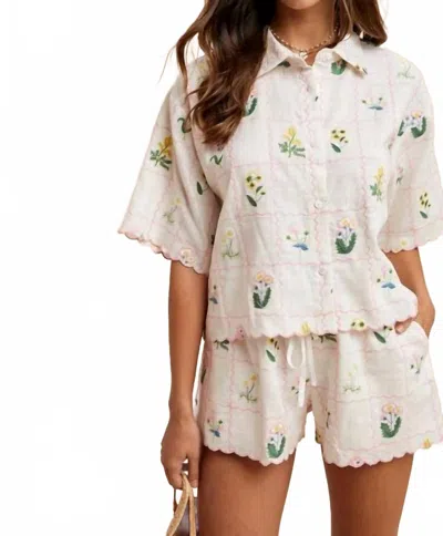Anniewear Garden Tea Party Set In White/ Pink In Neutral