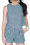 Anniewear Gingham Glory Set In Blue/ White