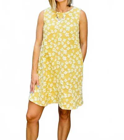 Anniewear Goldie Mini Dress In Yellow Floral