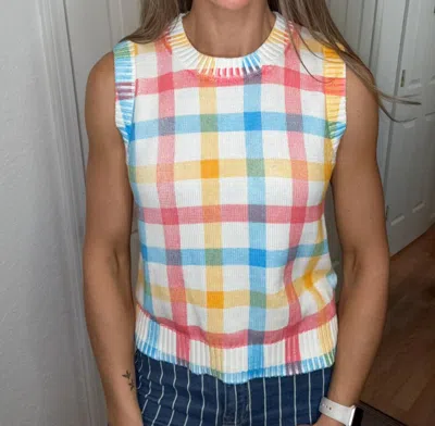 Anniewear Judith Plaid Sleeveless Top In Multi