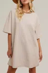 Anniewear Knit T-shirt Mini Dress In Mocha