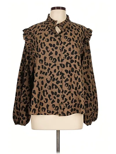 Pre-owned Anniewear Long Sleeve Blouse In Brown