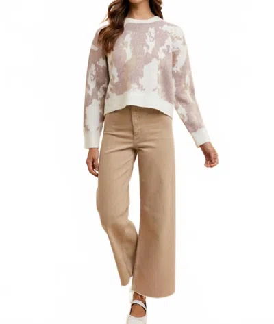 Anniewear Metallic Sweater Top In Rose Gold In Multi