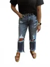 Anniewear Mia Straight Jeans In Blue In Blue