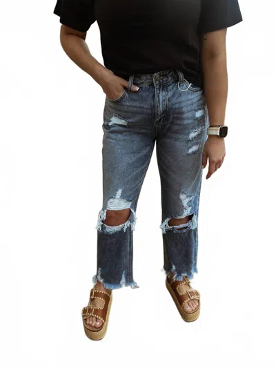 Anniewear Mia Straight Jeans In Blue