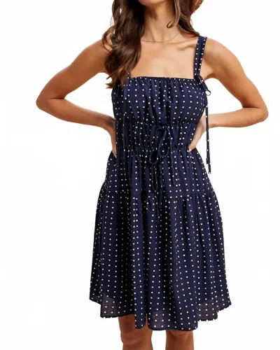 Anniewear Paulie Mini Dress In Navy In Animal Print