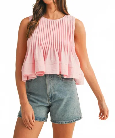 Anniewear Pintuck And Run Top In Pink